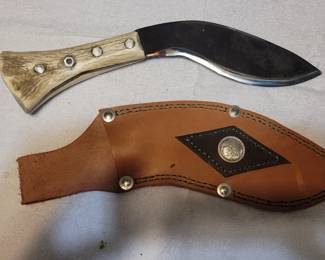Handmade knife with antler handles