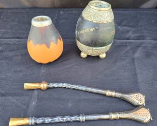 Herba Mate Gourds and Mate Straws from Argentina