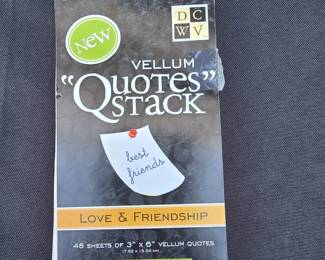 Vellum clear Quotes sheets
