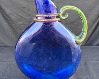 Colorful blown glass Water Pitcher