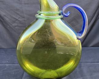 Colorful blown glass Water Pitcher