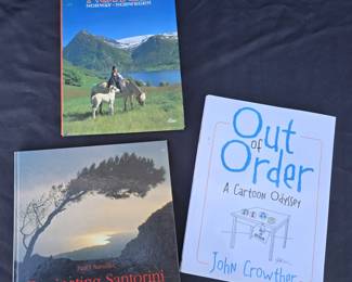 Book Collection: Norway; Fascinating Santorini; Out of Order: A Cartoon Odyssey by John Crowther