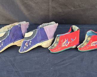 Antique Chinese Bound Foot Shoes "Lotus Shoes"