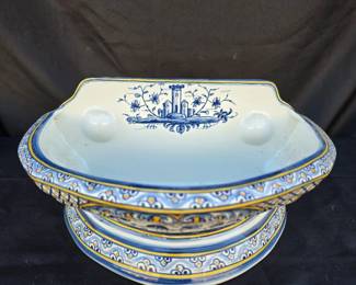 Hand-painted Portuguese Pottery Clay Terracotta