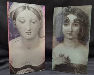 Decorative Floral Art Glass Vase