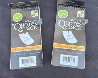Vellum clear Quotes sheets