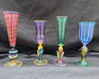 Robert Dane "Tutti Frutti" Venetian Goblets