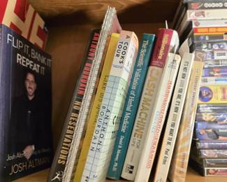 Book Collection: Flip It, Bank It; Repeat It by Josh Altman; No Reservations by Anthony Bourdain; Take My Spouse, Please by Dani Klein Modisett; A Cook's Tour by Anthony Bourdain; The Scientific Validation of Herbal Medicine by Daniel B. Mowrey, Ph.D.; Millionaire Maker's Guide to Creating a Cash Machine For Life by Langemeier; Peak Performance Principles for High Achievers by John R. Noe; It's Not How Good You Are, It's How Good You Want To Be by Paul Arden