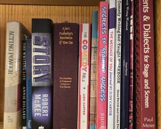 Book Collection: Acting Power by Cohen; The Writing Life by Annie Dillard; The Audition Bible: Secrets Every Actor Needs To Know by Powell; Story by Robert McKee; Ain't Nobody's Business If You Do: The Absurdity of Consensual Crimes in a Free Society; The Comedy Bible by Judy Carter; The Memoir Workbook by C.C. Lakin; Secrets to Standup Success by Shore; The Message of You by Judy Carter; Comedy Writing Self-Taught Workbook by Gene Perret and Linda Perret; Comedy Writing Workbook by Gene Perret; Accents & Dialects for Stage and Screen by Paul Meier