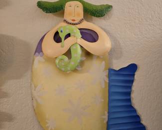 Mermaid Tin Hangable Wall Decor