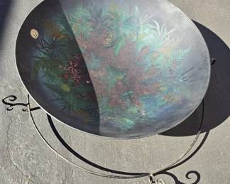 Ulla Darni hand painted Original Floral 30" Chandelier