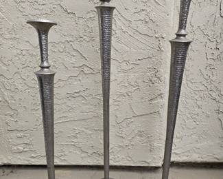 Large Metal Candleholders
