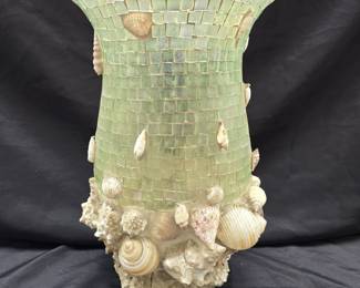 Shell Encrusted Mosaic Vase