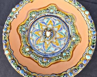 Mosaic Handpainted Bowl Art Decor