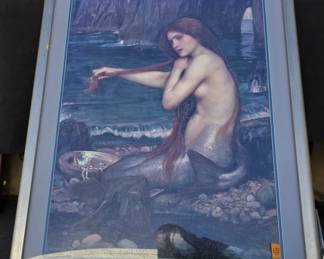 Framed Print: A Mermaid by John William Waterhouse