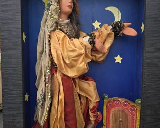 Framed Hand-made Gypsy Marionette