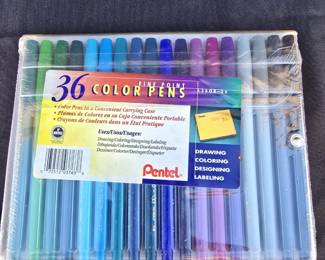 New (sealed) Pentel Fine Point Color Pens 36 ct.