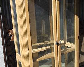 Glass Curio Cabinet with mirrors