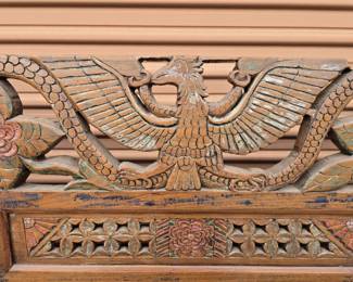 Indonesian Teak hand carved wall mirror