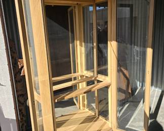 Glass Curio Cabinet with mirrors