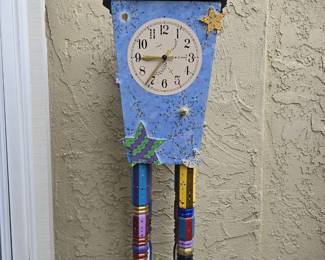 Hand-built Timepieces by Bennie Merideth aka, Wild Bill Tick Tock Clock