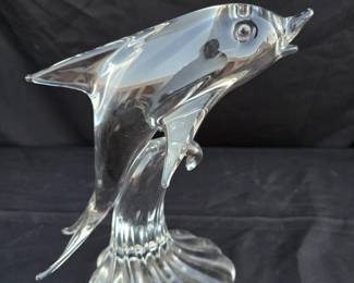 Genuine Crystal Glass Dolphin Figure