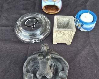 Vintage International Ashtray Collection and Candleholders