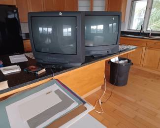 32" T.V's one w/VHS player