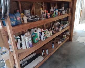 cleaning supplies and car care items