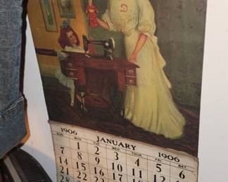 Antique calendar 1906