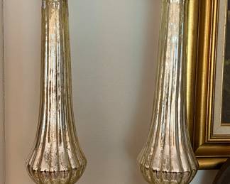 Mercury Glass Style Candle Holders