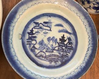 Blue and White Chinese Porcelain Plate