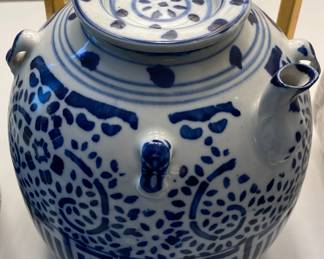 Chinese Blue and White Wedding Teapot