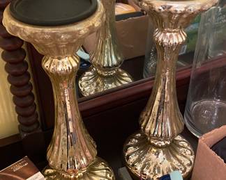 Mercury Glass Candle Holders