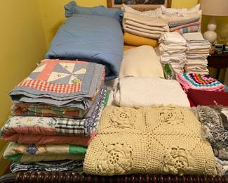 Assorted Quilts and Bedding