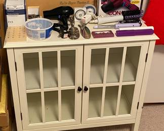 Small White Display Cabinet