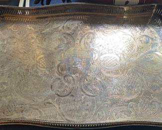 Silver on Copper Presentation Tray