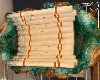 Majolica Asparagus Serving Tray
