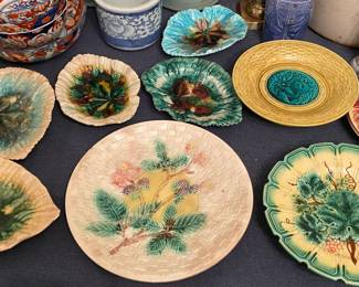 Assorted Majolica Plates