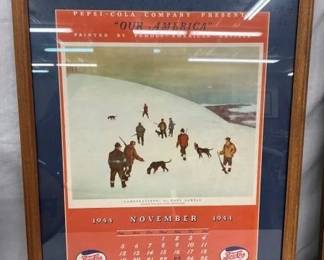 NOV. 1944 FRAMED PEPSI DOUBLE DOT