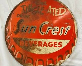 34" SST SUNCREST BEVERAGES CAP SIGN
