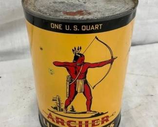 QT ARCHER LUBRICANTS CAN W/ INDIAN