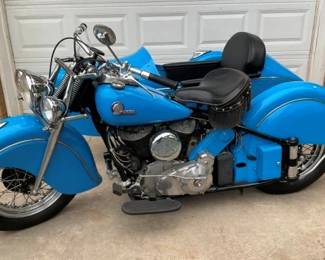 ORIG. 1947 INDIAN MOTORCYCLE W/ SIDECAR