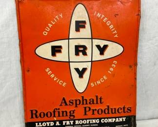 SST EMB. FRY ASPHALT DEALER SIGN