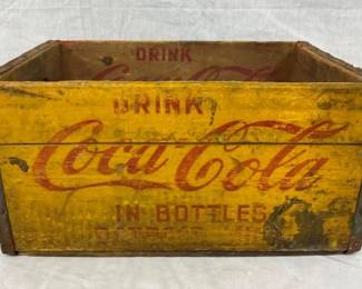 EARLY WOODEN COCA COLA BOX 16 1/2X8 1/2