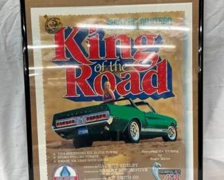1968 FRAMED SHELBY POSTER
