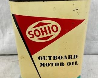 QT SOHIO OUTBOARD MOTOR OIL CAN