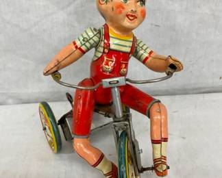 7 1/2" KEYWIND KIDDY CYCLIST TOY