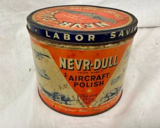 1948 NEVR DULL AIRCRAFT POLISH TIN