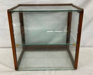 15X14 1/2" OAK COUNTER TOP DISPLAY CASE